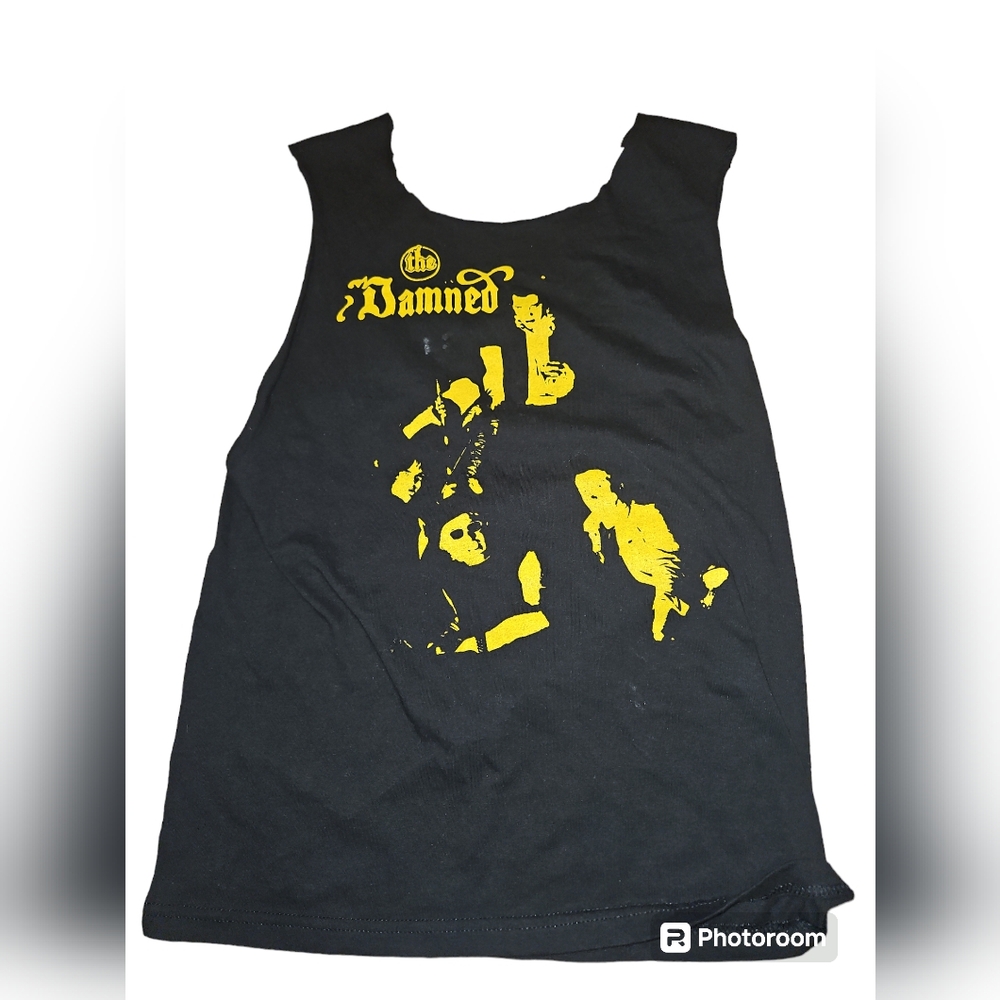 The Damned punk band shirt  Diy tank top cut Size Small in Men